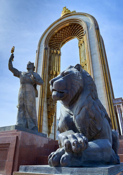 Monument of Ismoil Somoni  in Dushanbe