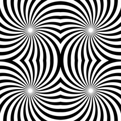 Vector Illustration. Seamless black and white spirals
