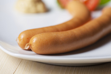 Nahaufnahme Wiener Würstchen