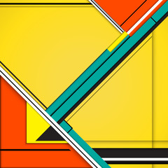 Background modern rectangle material design. Geometric form with black line. Abstract creative concept design vector