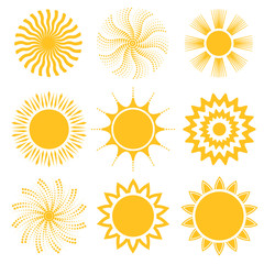 Sun Icons Vector Illustration