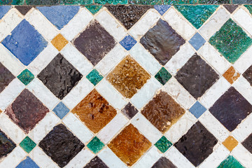 Old  ceramic tile.   Multicolor texture.  Can be used as background