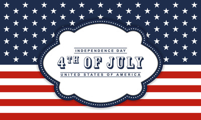 4th of July independence day background, Easy to edit. Perfect for invitations or announcements.