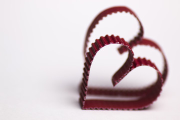 heart shape paper red