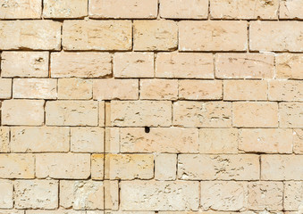 limestone. Stone wall. Beige  texture. Can be used as backgroun