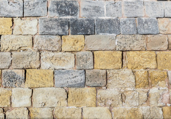 limestone. Stone wall. Beige and grey  texture. Can be used as background