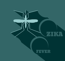mosquito silhouette flat style vector illustration