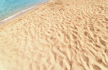 Fototapeta na wymiar Beach sand textured background / Sea sand pattern of a beach in