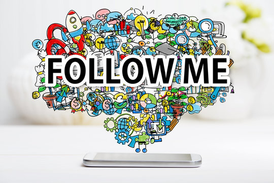 Follow Me Concept With Smartphone