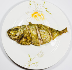 Fried fish on the plate