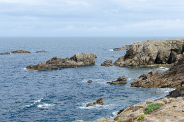 Fototapeta na wymiar Côte sauvage en Bretagne