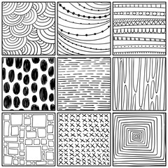 Vector Illustration of Abstract Line Drawing Design Elements