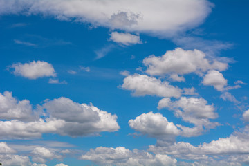 blue sky with many clouds