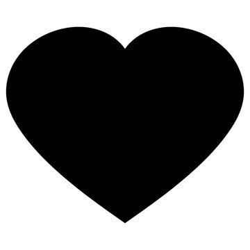 Black Heart Icon Vector illustration.