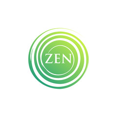 Vector company logo. icon element template. zen meditation center. symbol brush circle