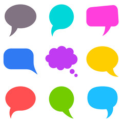 Colorful speech bubbles collection