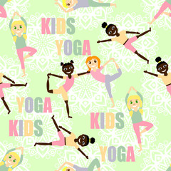 kids yoga pattern