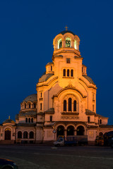Fototapeta na wymiar Amazing Night photo of Alexander Nevsky Cathedral, Sofia, Bulgaria