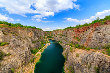 Obraz premium Old lime quarry, Big America (Velka Amerika) near Prague, Czech Republic