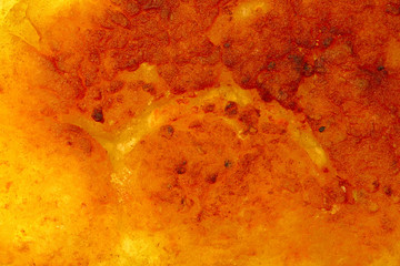 red-hot surface, close-up