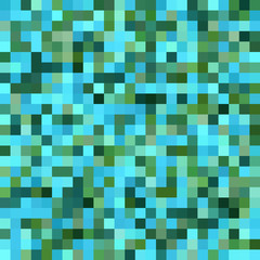 Seamless geometric checked pattern. Blue, green colors.