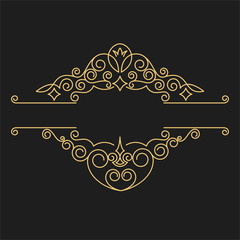 Elegant floral monogram logo design template. Retro style lineart vector illustration for restaurant, boutique, hotel, heraldic, jewelry, fashion, business signs or banner, card, label.