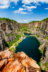 Stone quarry called Big America (Velka Amerika) near Prague, Czech Republic