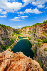 Abandoned Quarry called Big America (Velka Amerika) near Prague, Czech Republic