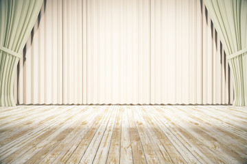 Stage with light curtains