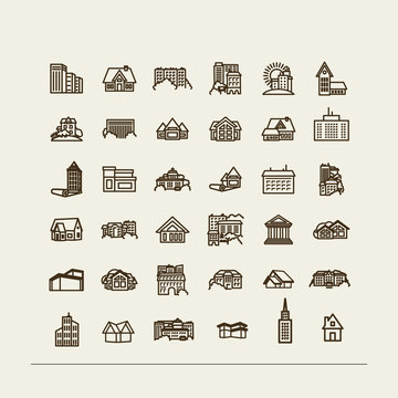 Buildings - set of icons.