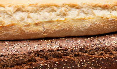 Mixed breads closeup