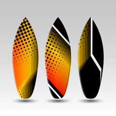 Vector Surfboard Design Templates