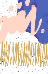 Abstract print with decorative colorful elements on scribble background for card, flyer, poster, banner, placard