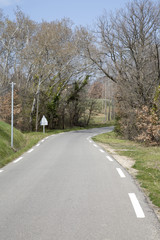 Fototapeta na wymiar Empty Road on Provence; France