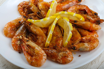 Roasted shrimps