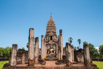 Naklejka premium Attractions in Si Satchanalai National Park : Wat PhraSiMahathat