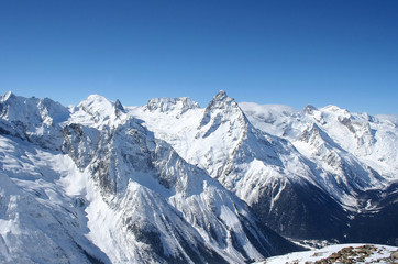 Fototapeta na wymiar Mountain top in the mountains of Caucasus