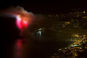 Obraz na płótnie Canvas Fireworks in Funchal, Madeira Island, Portugal