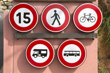 Pedestrian, Speed Bike, Caravan, Bus and Coach Prohibition Traff