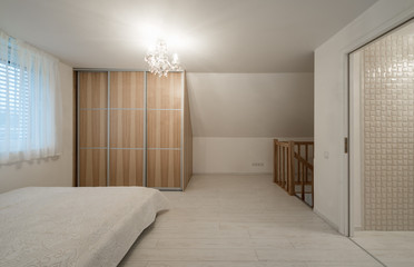 Bedroom in a modern house.