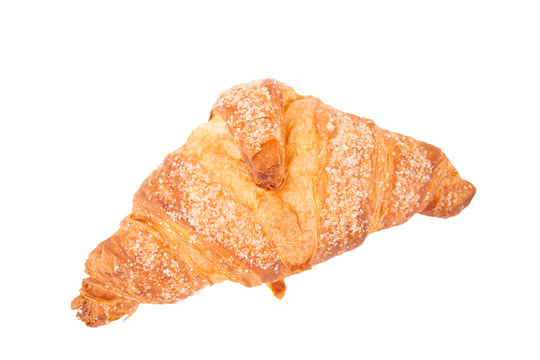 Crossaint on white background