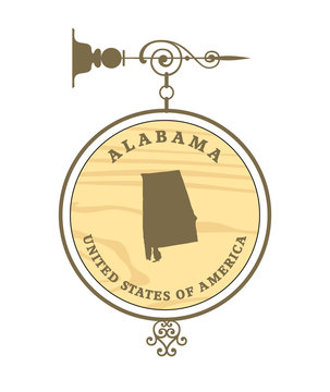 Vintage label Alabama