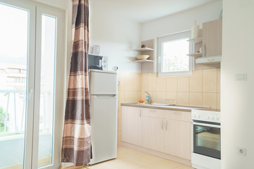 Interior of a kitchen in a guest house