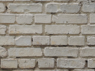 White grunge brick wall background