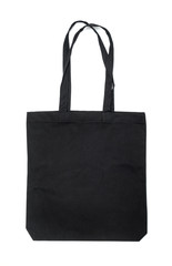 Black fabric bag isolated on white background - 111961726