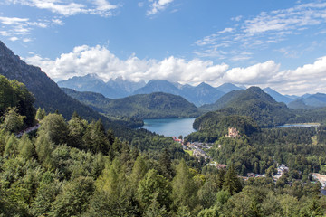 The view from the balcony of Neuschwanstein Castle
