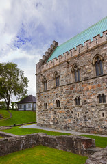 Fototapeta na wymiar Old fortress in Bergen Norway