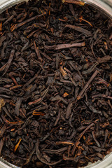 jar with black tea inside