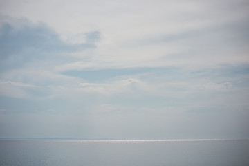 Sea landscape with bad weather and the cloudy sky