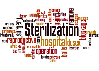 Fototapeta premium Sterilization, word cloud concept 9